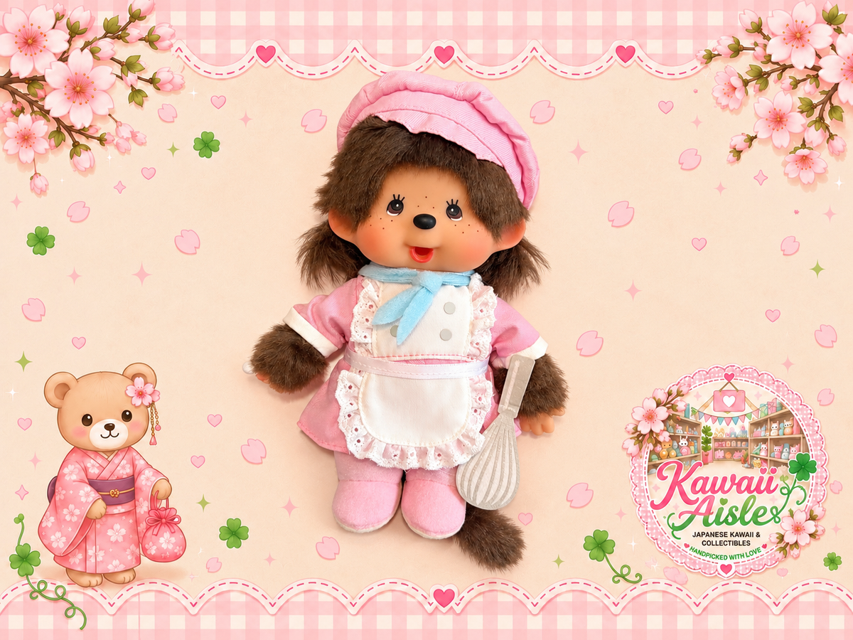 Monchhichi Tokyo Station Exclusive Pâtissière Girl – Pink Baker | Sekiguchi Japan