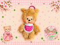 Monchhichi Twin Tail Girl Gold Keychain – Authentic Sekiguchi 727452