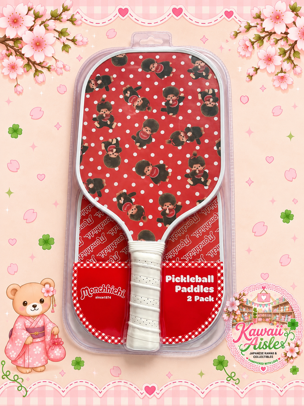 Monchhichi x Sonix Pickleball Paddles 2 Pack – Official Sekiguchi 2025 – New