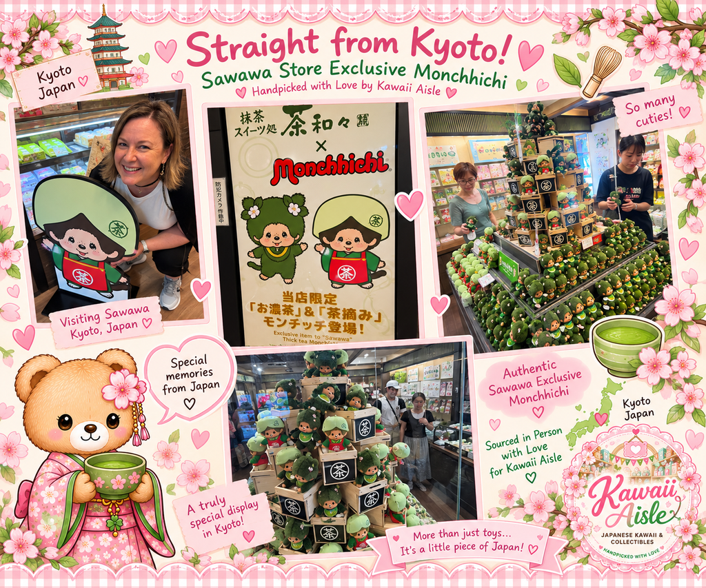 Kyoto Exclusive SawaWa Matcha Monchhichi Keychains – Arashiyama Japan – Choose Design