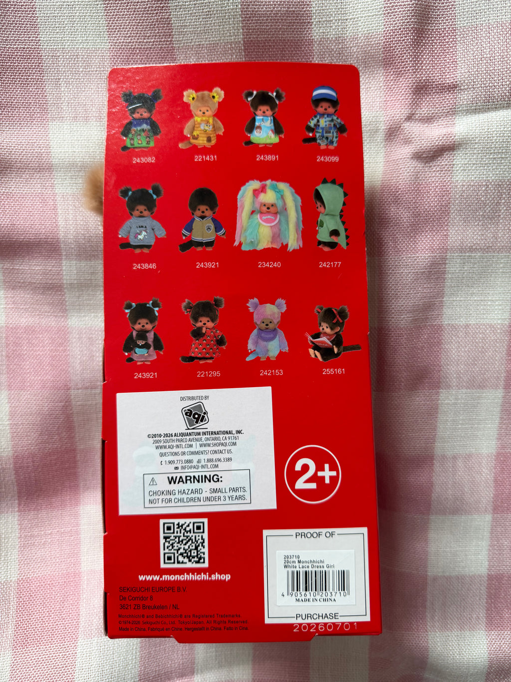 Monchhichi White Lace Dress Girl 20cm | 2026 Sekiguchi Collector Doll