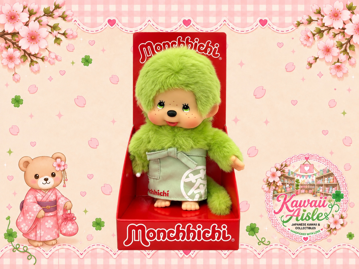 Monchhichi Matcha Barista Boy 20cm – US Edition | Authentic Sekiguchi