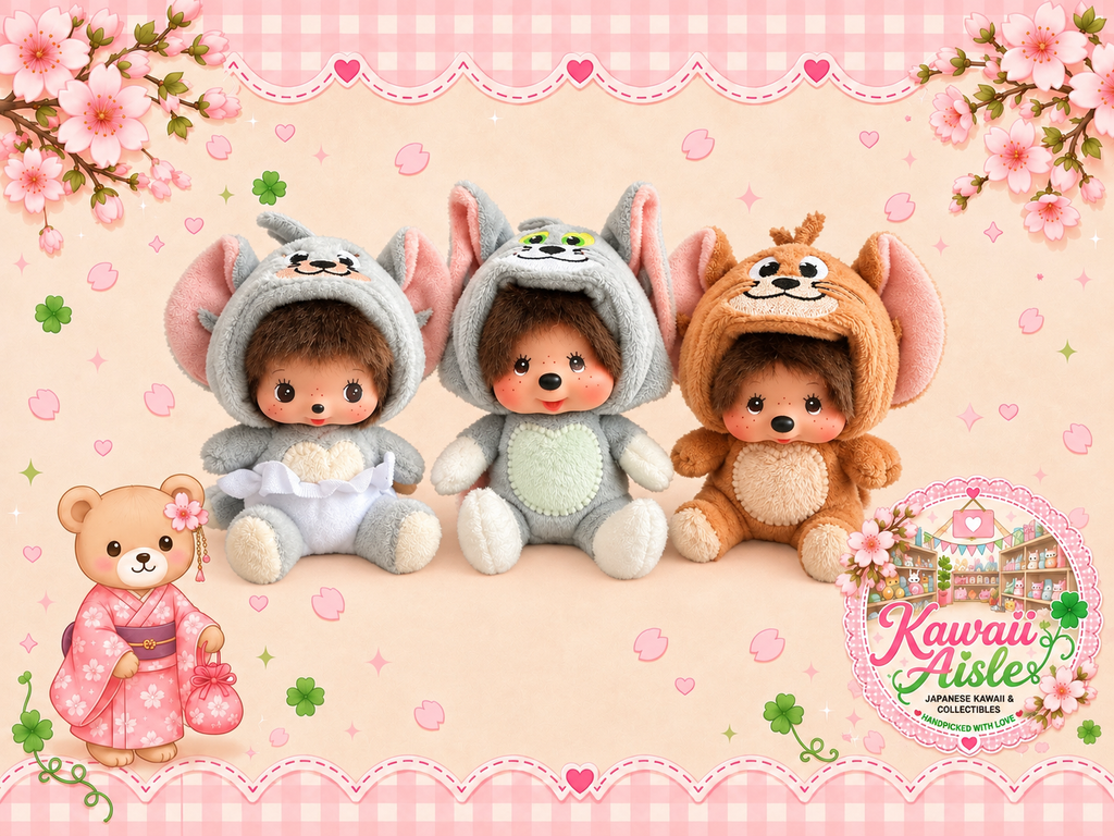 Monchhichi / Bebichhichi × Tom & Jerry Plush Collection – Tom, Jerry & Tuffy