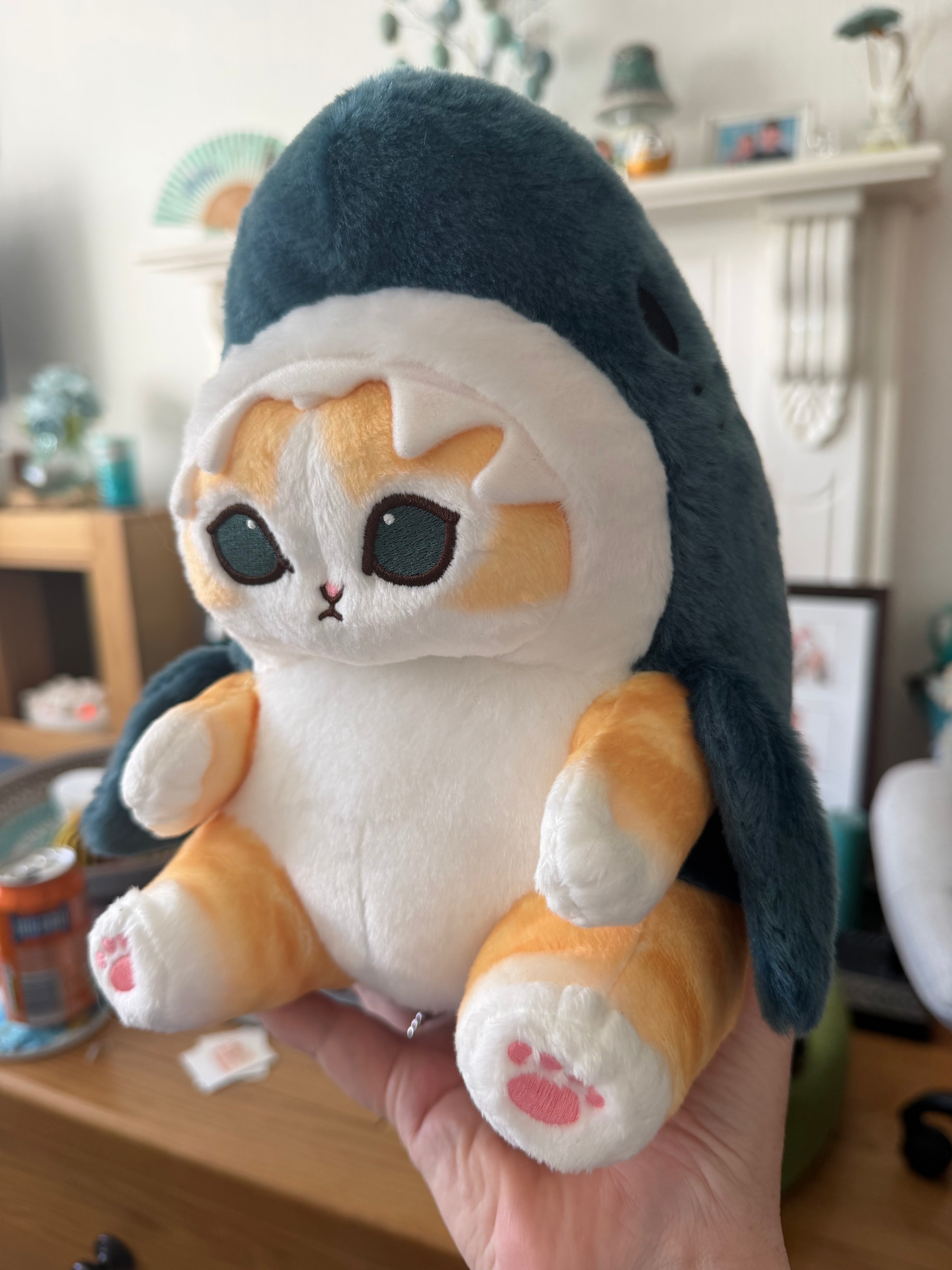 Mofusand Shark Cat Plush – Large Sitting Plush | Authentic Japanese Kawaii Collectible 🦈🐱