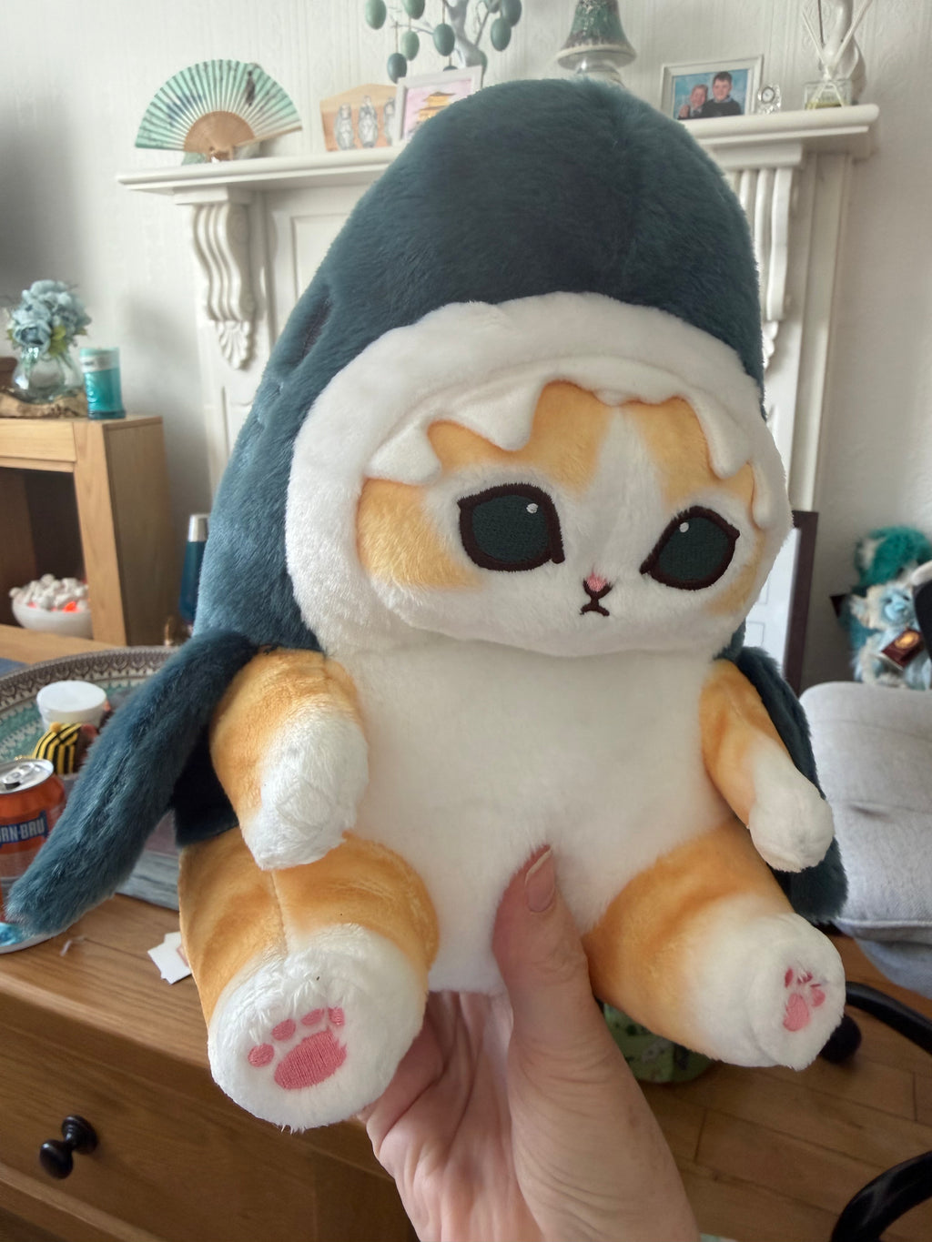 Mofusand Shark Cat Plush – Large Sitting Plush | Authentic Japanese Kawaii Collectible 🦈🐱