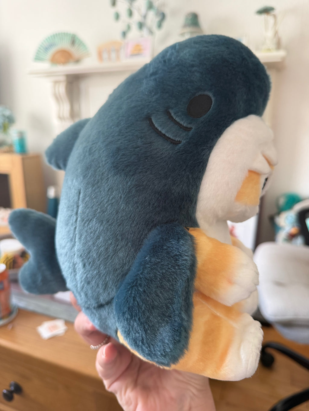 Mofusand Shark Cat Plush – Large Sitting Plush | Authentic Japanese Kawaii Collectible 🦈🐱