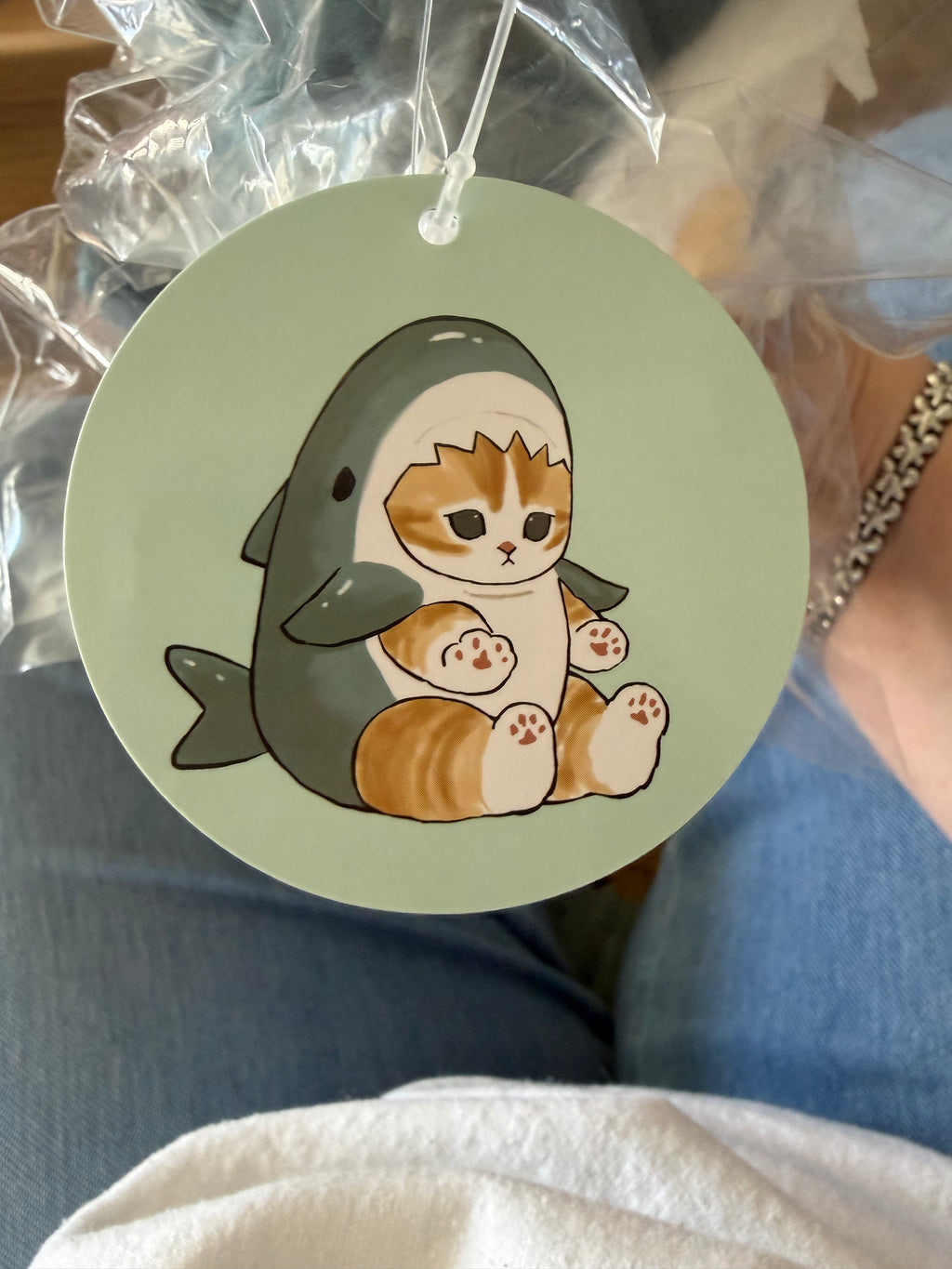 Mofusand Shark Cat Mascot Keychain – Authentic Japanese Plush Bag Charm 🦈🐱