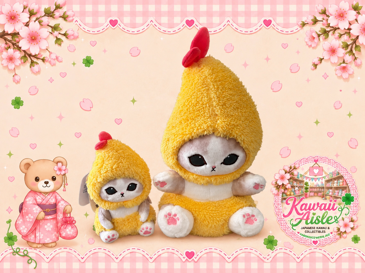 Mofusand Kororin Ebi Nyan Tempura Prawn Cat – Mini Keychain Mascot 🍤🐱
