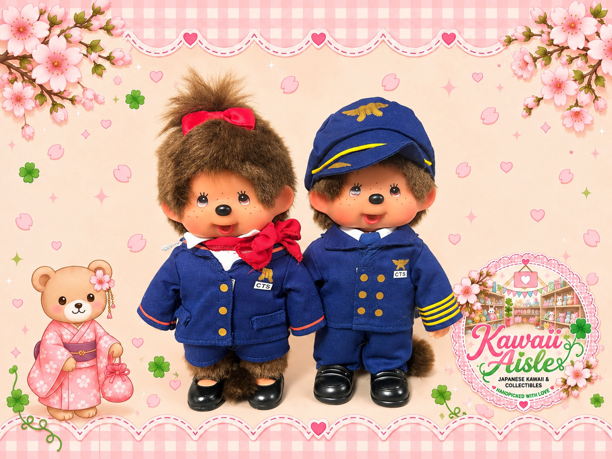 New Chitose Airport Exclusive Monchhichi – Pilot & Cabin Crew | Japan Limited Edition