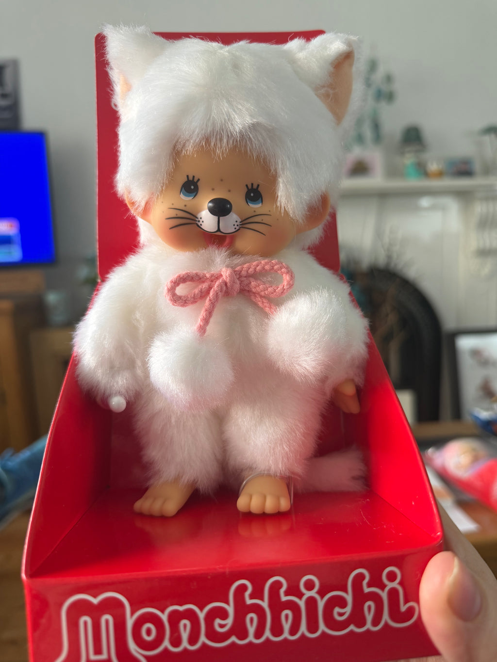 Monchhichi White Cat – 20cm | Sekiguchi | 204267