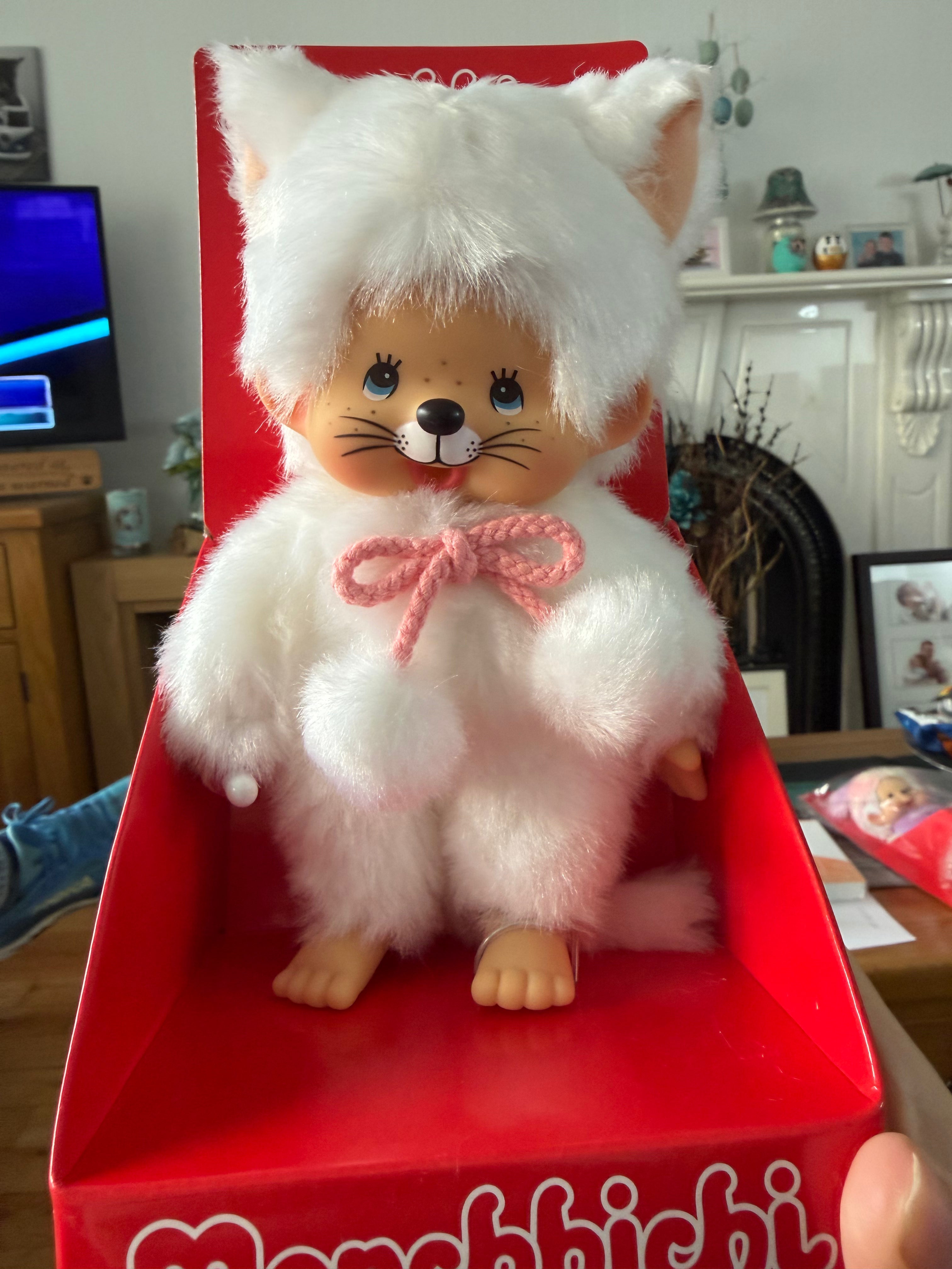 Monchhichi White Cat – 20cm | Sekiguchi | 204267