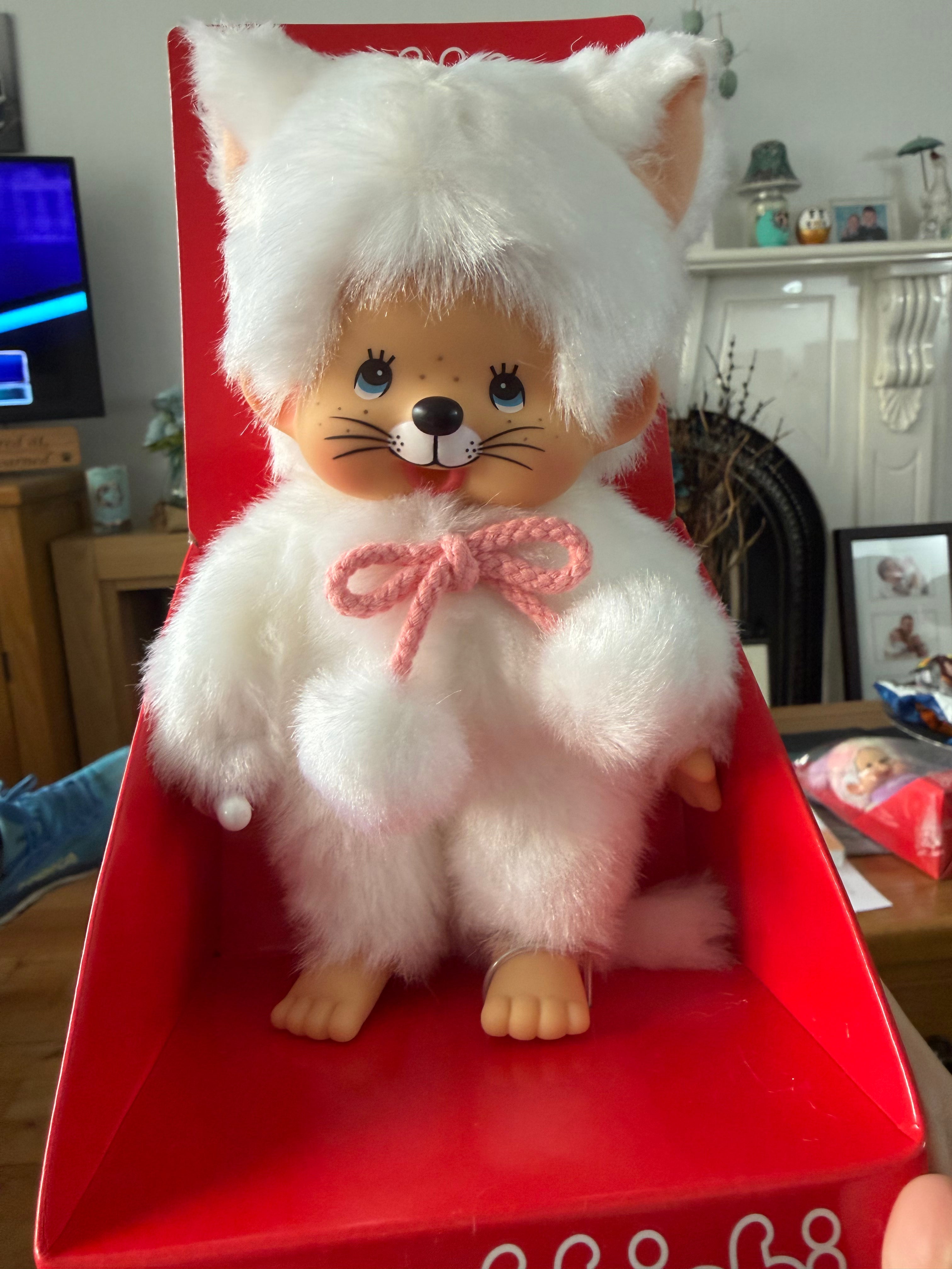 Monchhichi White Cat – 20cm | Sekiguchi | 204267