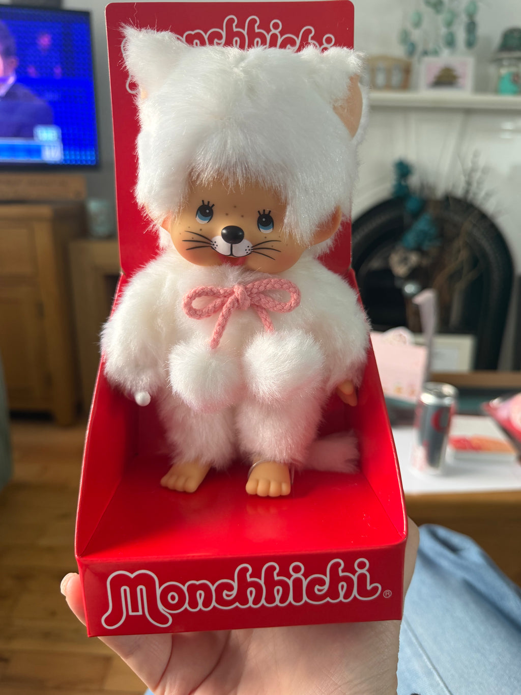 Monchhichi White Cat – 20cm | Sekiguchi | 204267