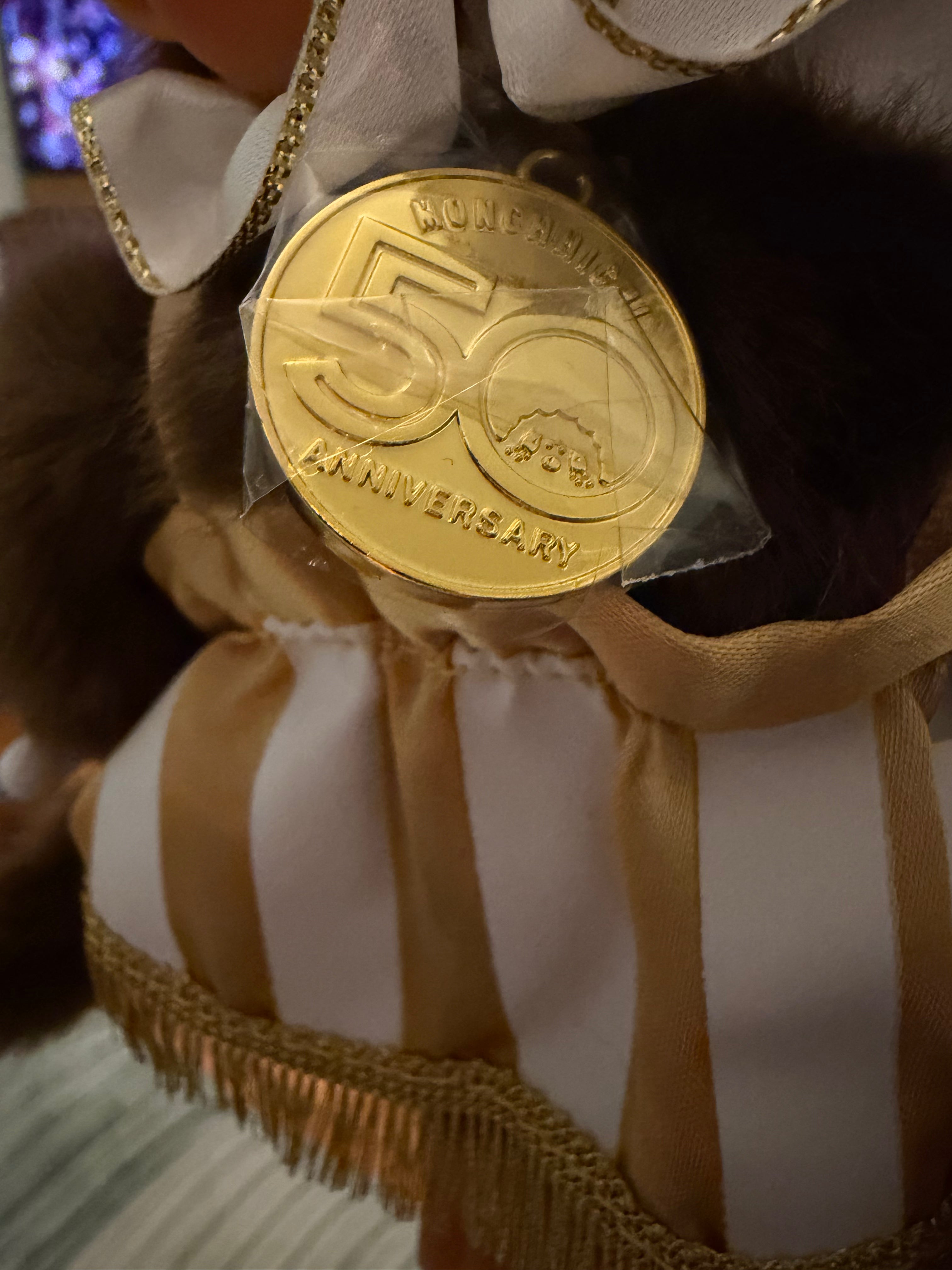 Monchhichi 50th Anniversary Let’s Party Plush – Boy & Girl | Gold Edition